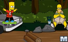 Bart Simpson Skateboarding