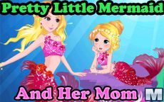 Pretty Little Mermaid And Her Mom 